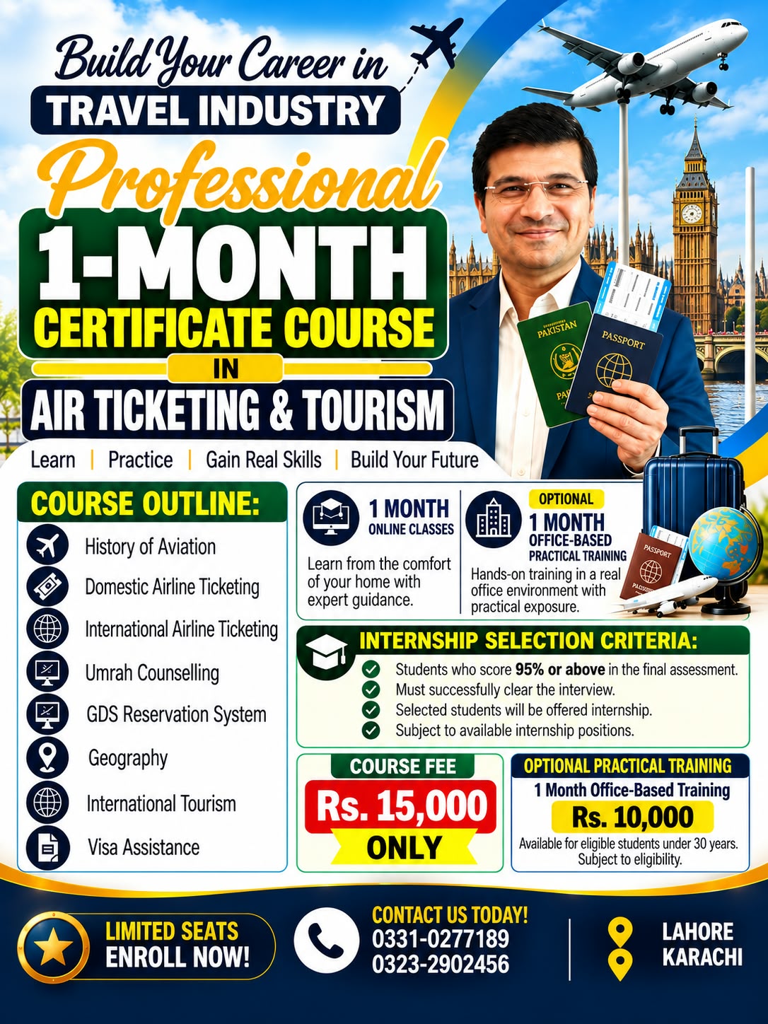 Air Ticketing & Tourism Course Flyer
